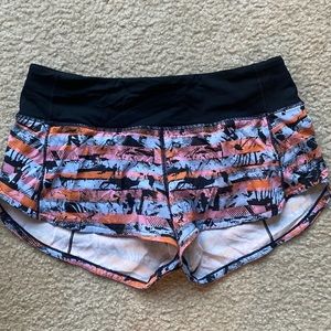 Colorful lulu speed up lined shorts